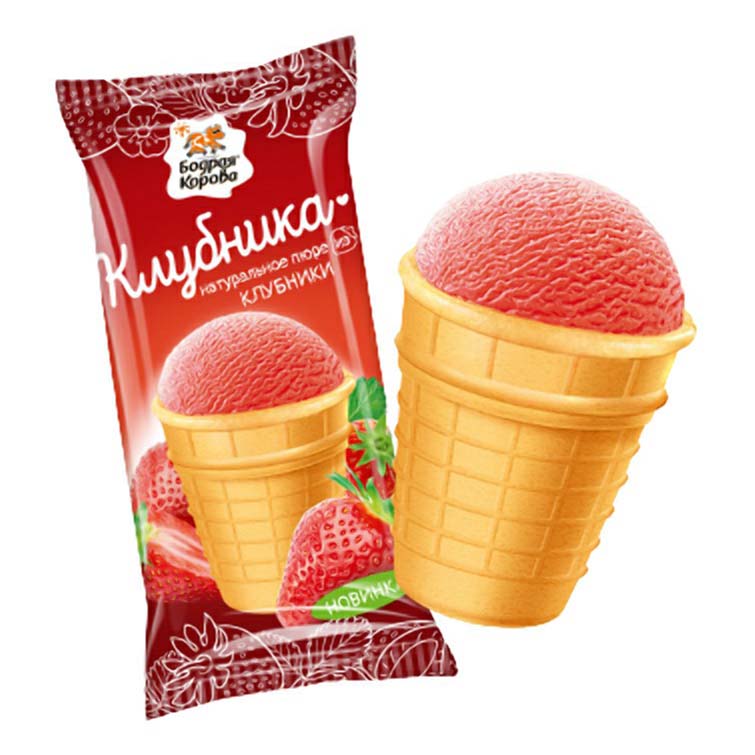 

Мороженое десерт Бодрая Корова Парфе клубничное 80 г