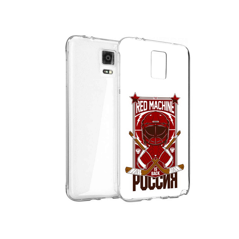 

Чехол MyPads Tocco для Samsung Galaxy Note 4 хоккей россия, Прозрачный, Tocco