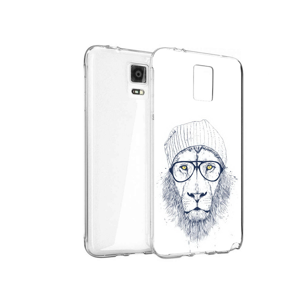 

Чехол MyPads Tocco для Samsung Galaxy Note 4 хиппи лев, Прозрачный, Tocco