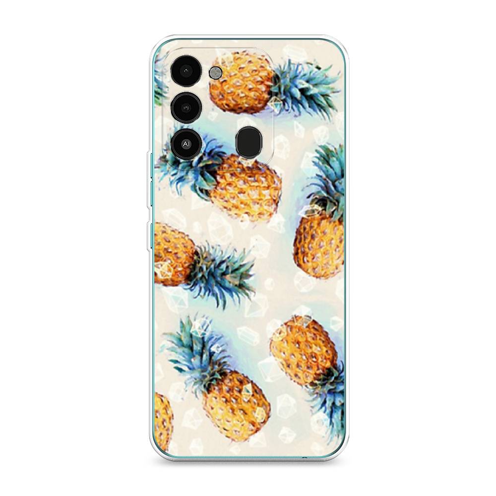 

Чехол Awog на Tecno Spark Go 2022/8С/9 "Ананасы", Разноцветный, 301250-3