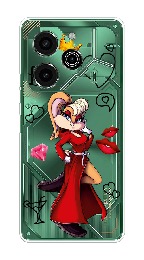 

Чехол на Tecno Pova 6 Pro 5G "Rich Lola Bunny", Красный;бежевый;оранжевый, 305250-1