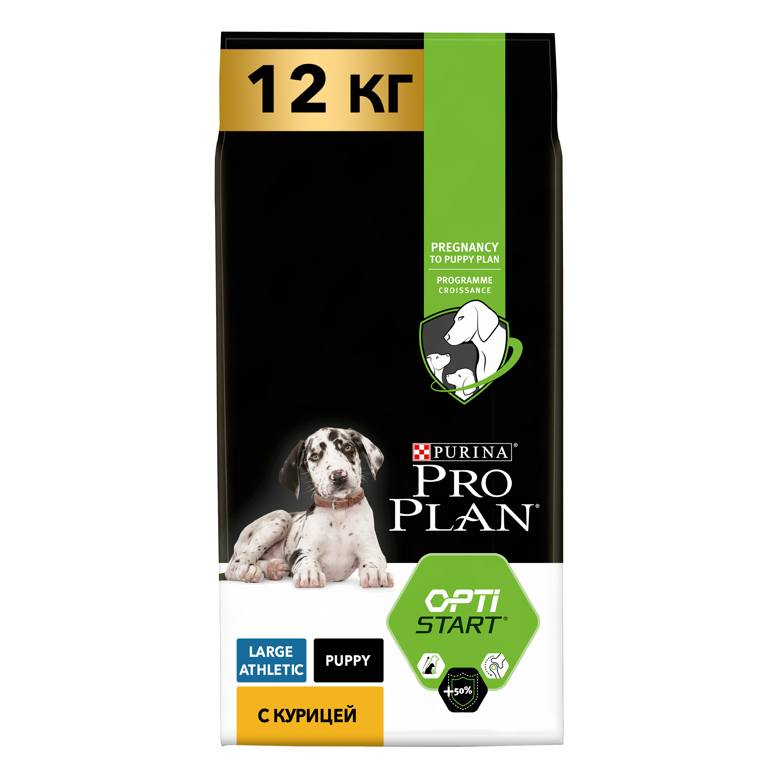 фото Сухой корм для щенков pro plan optistart large athletic puppy, крупные породы, курица,12кг