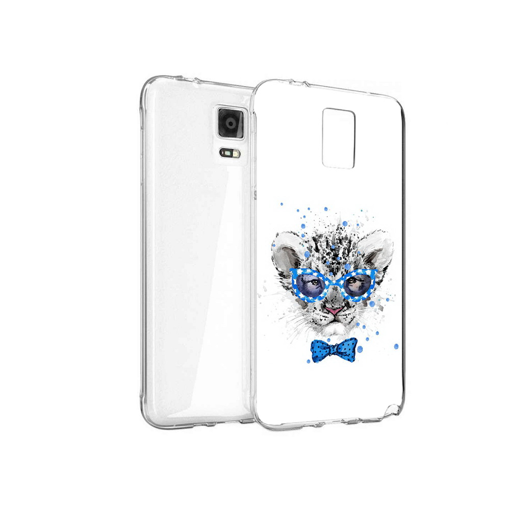 

Чехол MyPads Tocco для Samsung Galaxy Note 4 тигренок с бабочкой, Прозрачный, Tocco