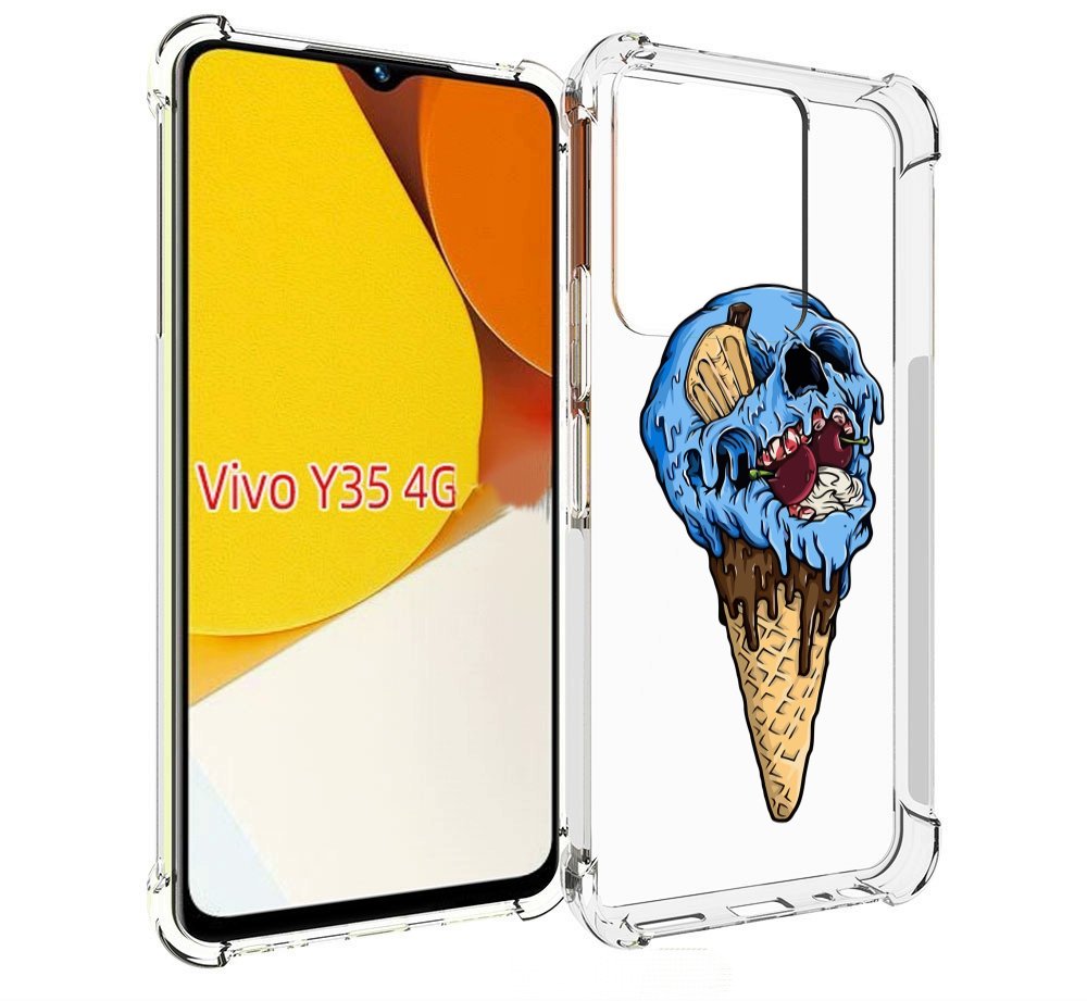 

Чехол MyPads мороженное череп для Vivo Y35 4G 2022 / Vivo Y22, Прозрачный, Tocco