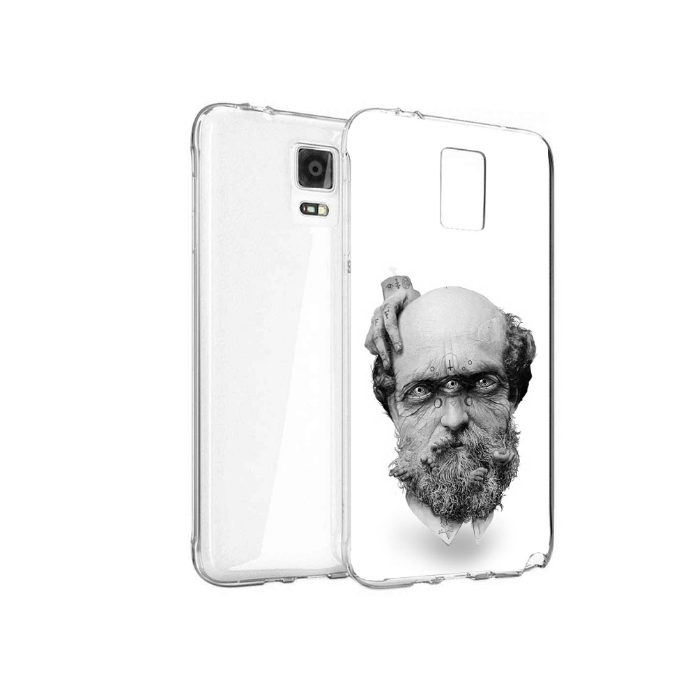 

Чехол MyPads Tocco для Samsung Galaxy Note 4 страшный бородатый мужчина абстракция, Прозрачный, Tocco