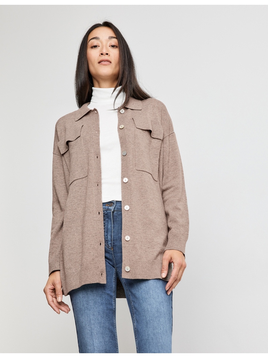 

Кардиган женский Gerry Weber 530227-44719-700820 коричневый 42, 530227-44719-700820