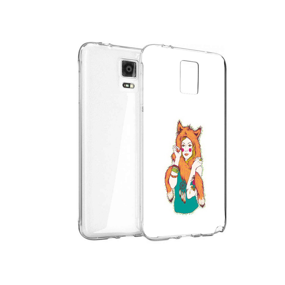 

Чехол MyPads Tocco для Samsung Galaxy Note 4 Девушка лиса, Прозрачный, Tocco
