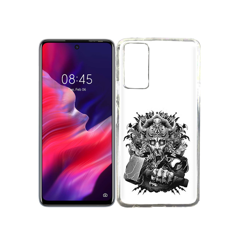 

Чехол MyPads Tocco для Tecno Pova 2 злой тор, Прозрачный, Tocco