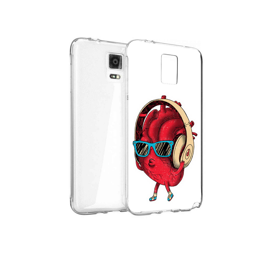 

Чехол MyPads Tocco для Samsung Galaxy Note 4 слушай сердце, Прозрачный, Tocco