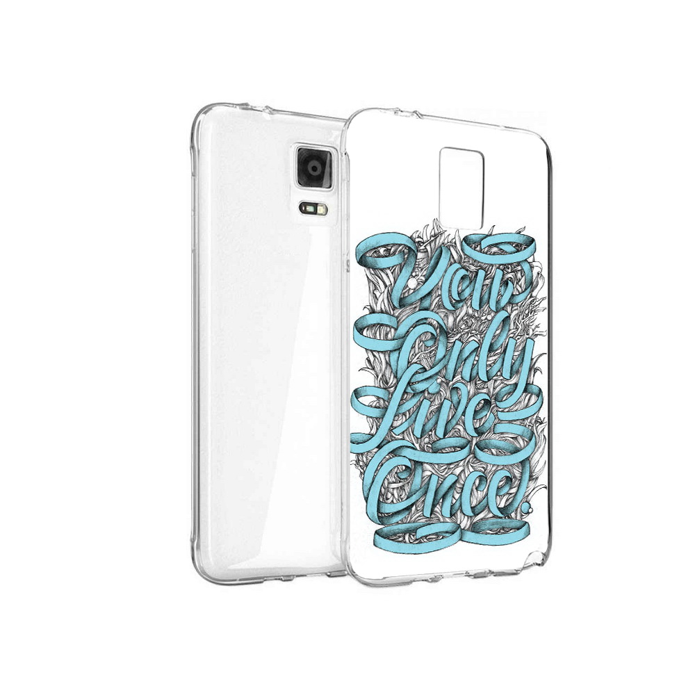 

Чехол MyPads Tocco для Samsung Galaxy Note 4 слова из ленты абстракция, Прозрачный, Tocco