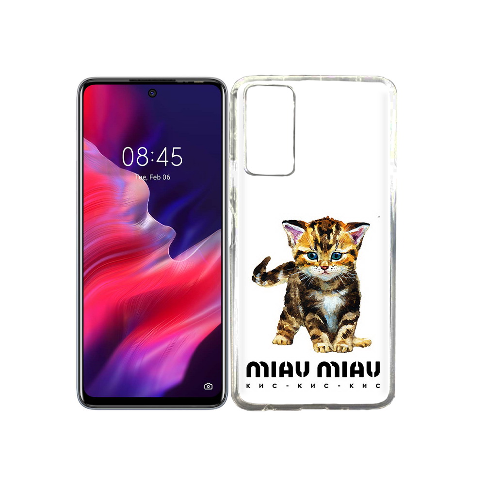 

Чехол MyPads Tocco для Tecno Pova 2 Бренд miau miau, Прозрачный, Tocco