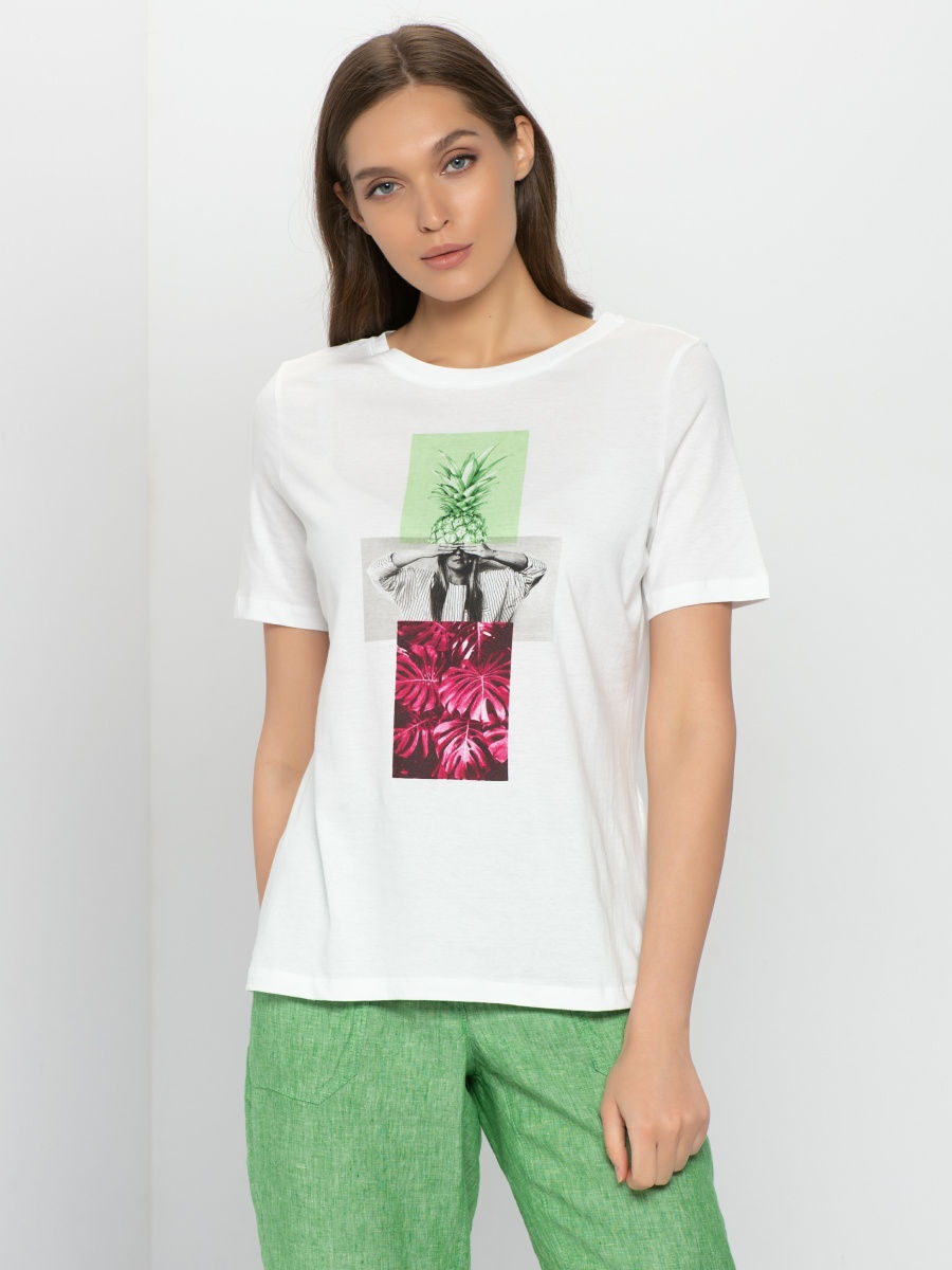 

Футболка женская Gerry Weber 470103-44076-99600 белая 40, 470103-44076-99600