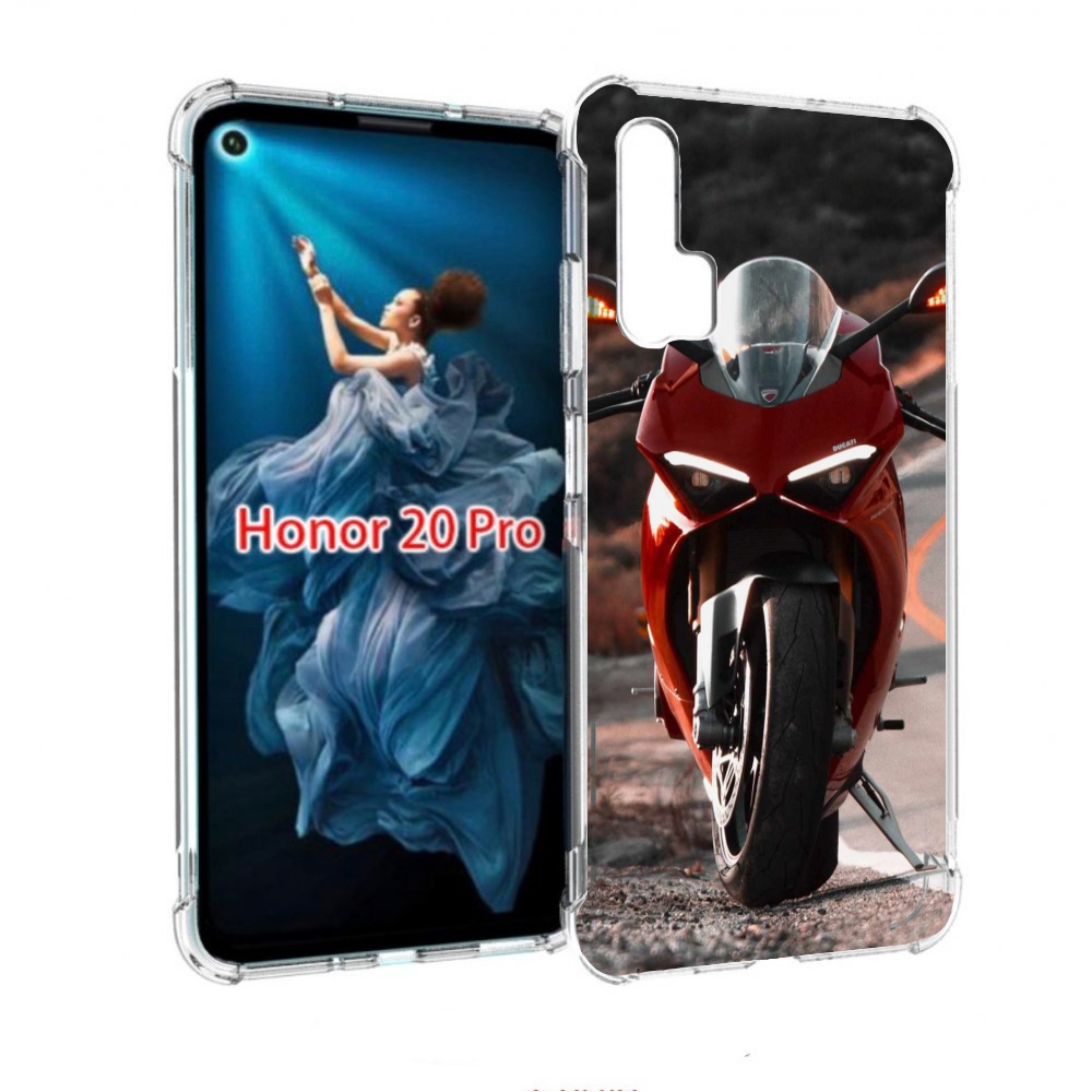 

Чехол бампер MyPads дукати мотоцикл для Honor 20 Pro противоударный, Прозрачный, Tocco