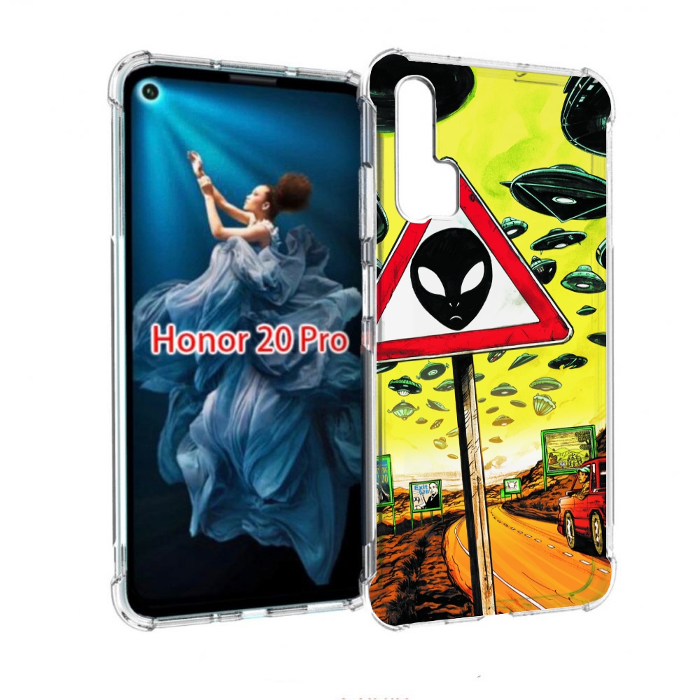 

Чехол бампер MyPads дорога к инопланетянам для Honor 20 Pro прот, Прозрачный, Tocco