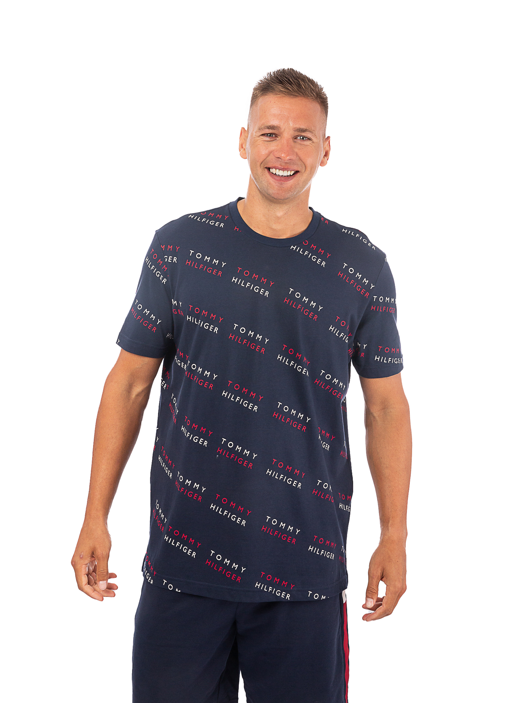 

Футболка мужская Tommy Hilfiger 09T4215 синяя M, Синий, 09T4215