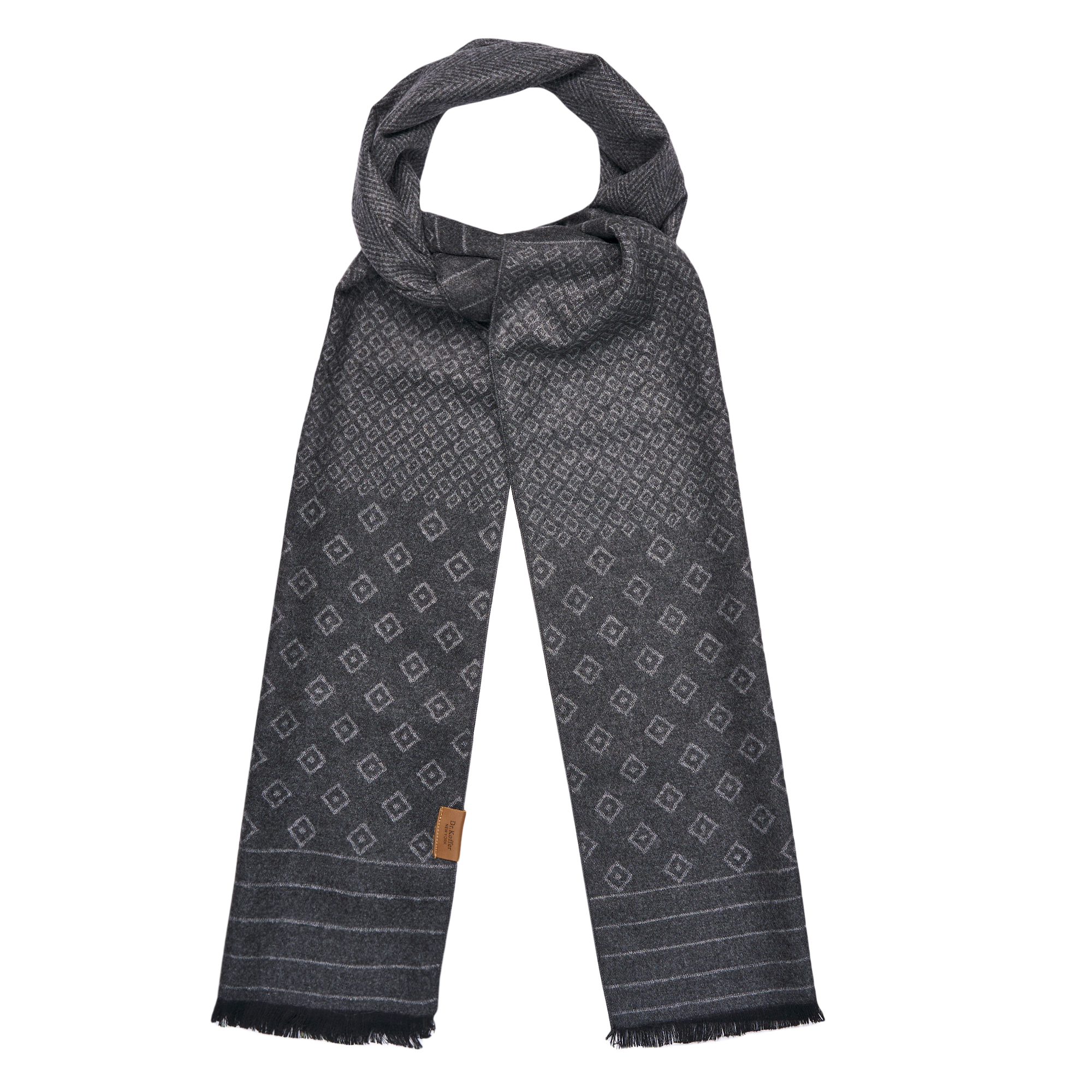 

Шарф мужской Dr.Koffer S810738-157-77 серый, 65х180х1.5 см, S810738-157-77