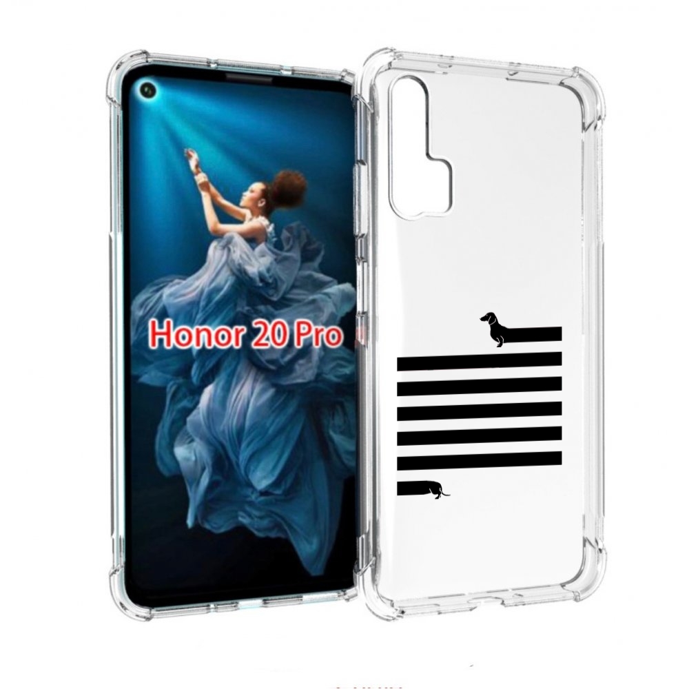 

Чехол бампер MyPads длинная-такса для Honor 20 Pro противоударный, Прозрачный, Tocco