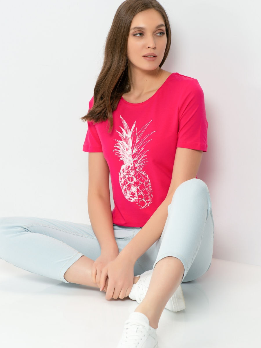 

Футболка женская Gerry Weber 470085-44018-30877 розовая 40, 470085-44018-30877