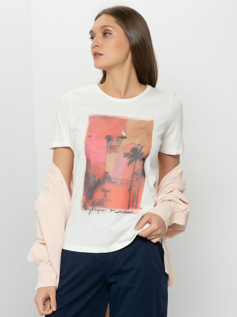 

Футболка женская Gerry Weber 470084-44016-90510 белая 48, 470084-44016-90510