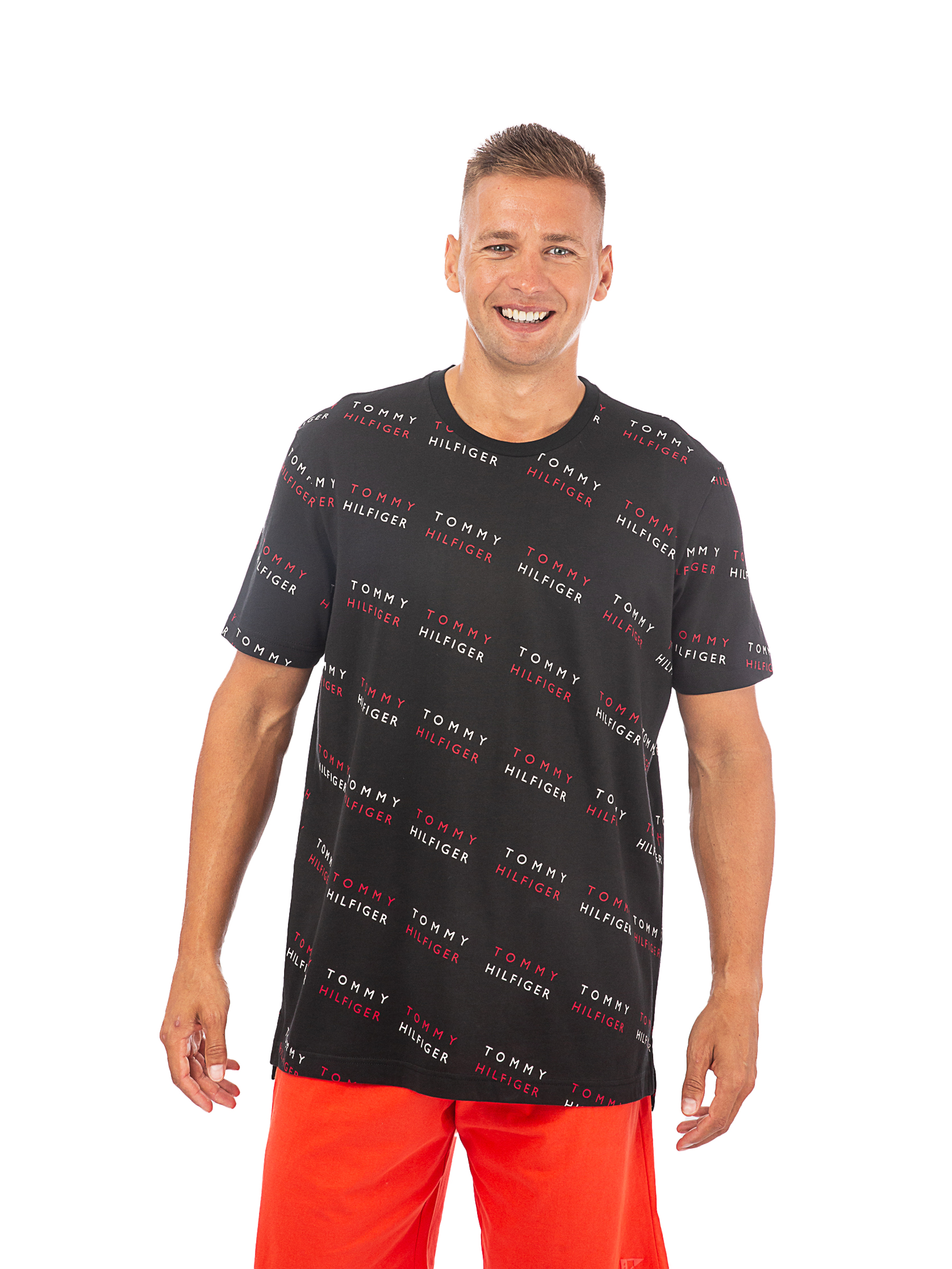 

Футболка мужская Tommy Hilfiger 09T4215 черная L, Черный, 09T4215