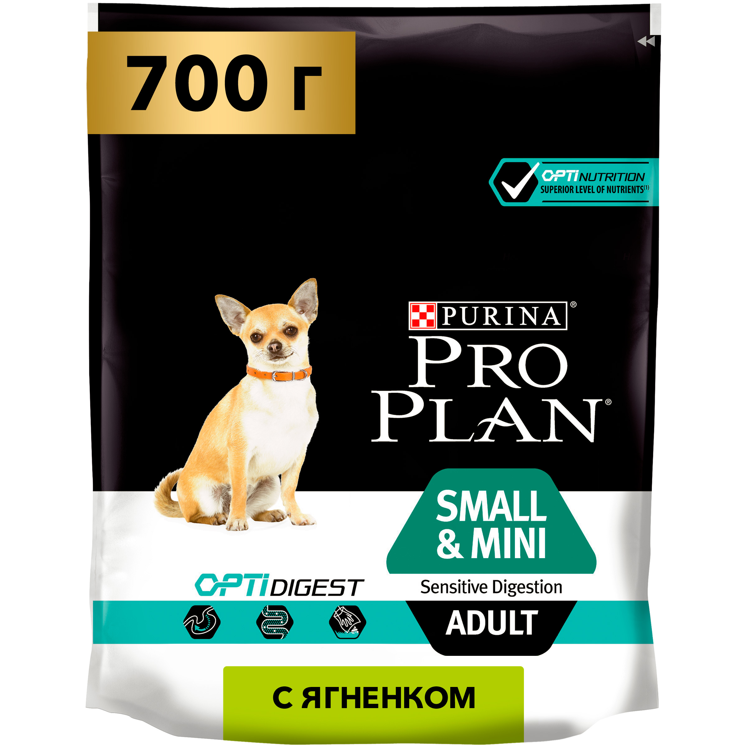 фото Сухой корм для собак pro plan optidigest small&mini adult, для мелких пород, ягненок 0,7кг