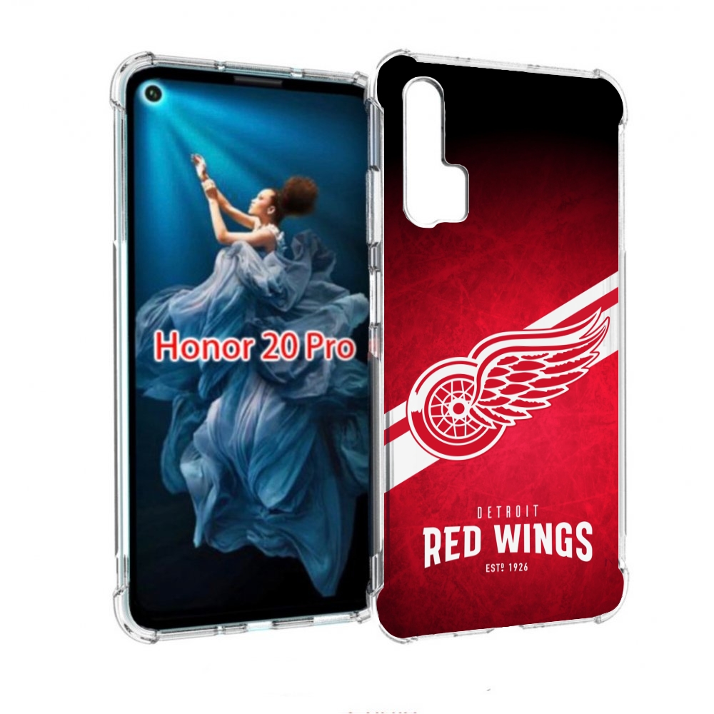 

Чехол бампер MyPads детриот ред вингс мужской для Honor 20 Pro, Прозрачный, Tocco