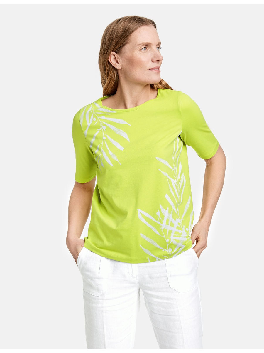 

Футболка женская Gerry Weber 470052-44026-50896 зеленая 38, 470052-44026-50896
