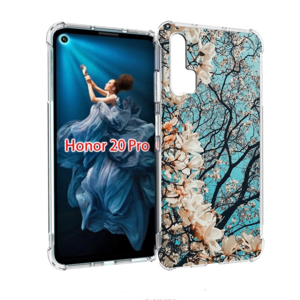 

Чехол бампер MyPads дерево-с-цветочками для Honor 20 Pro противо, Прозрачный, Tocco