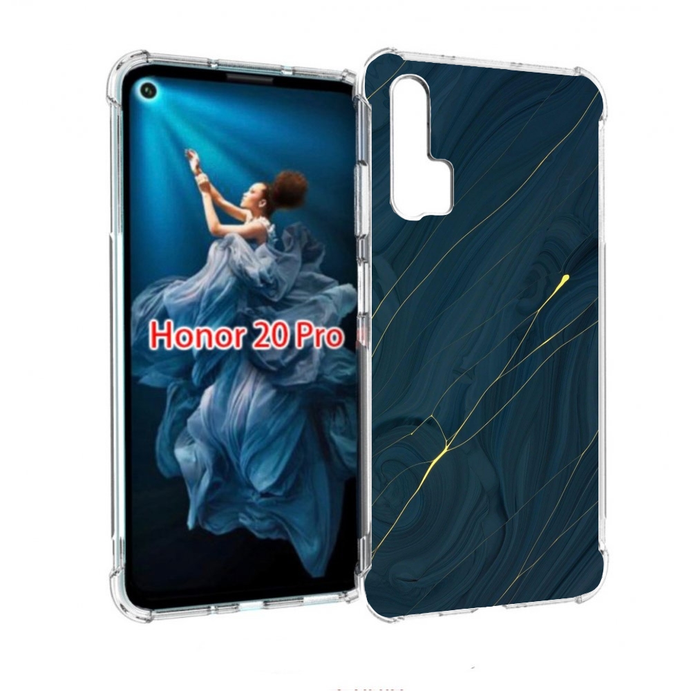 

Чехол бампер MyPads дерево с золотыми трещинами для Honor 20 Pro, Прозрачный, Tocco