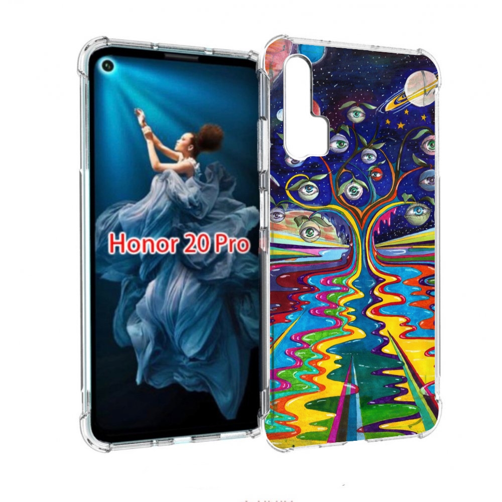 

Чехол бампер MyPads дерево с глазами акварель для Honor 20 Pro п, Прозрачный, Tocco