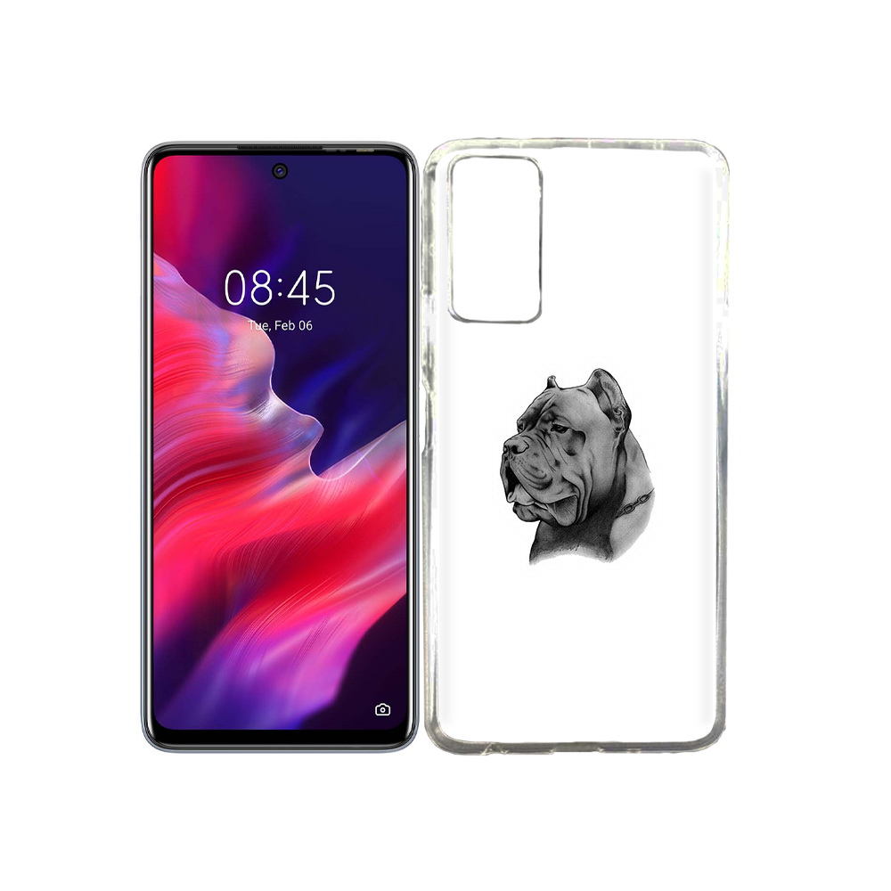 

Чехол MyPads Tocco для Tecno Pova 2 грозный бульдог, Прозрачный, Tocco