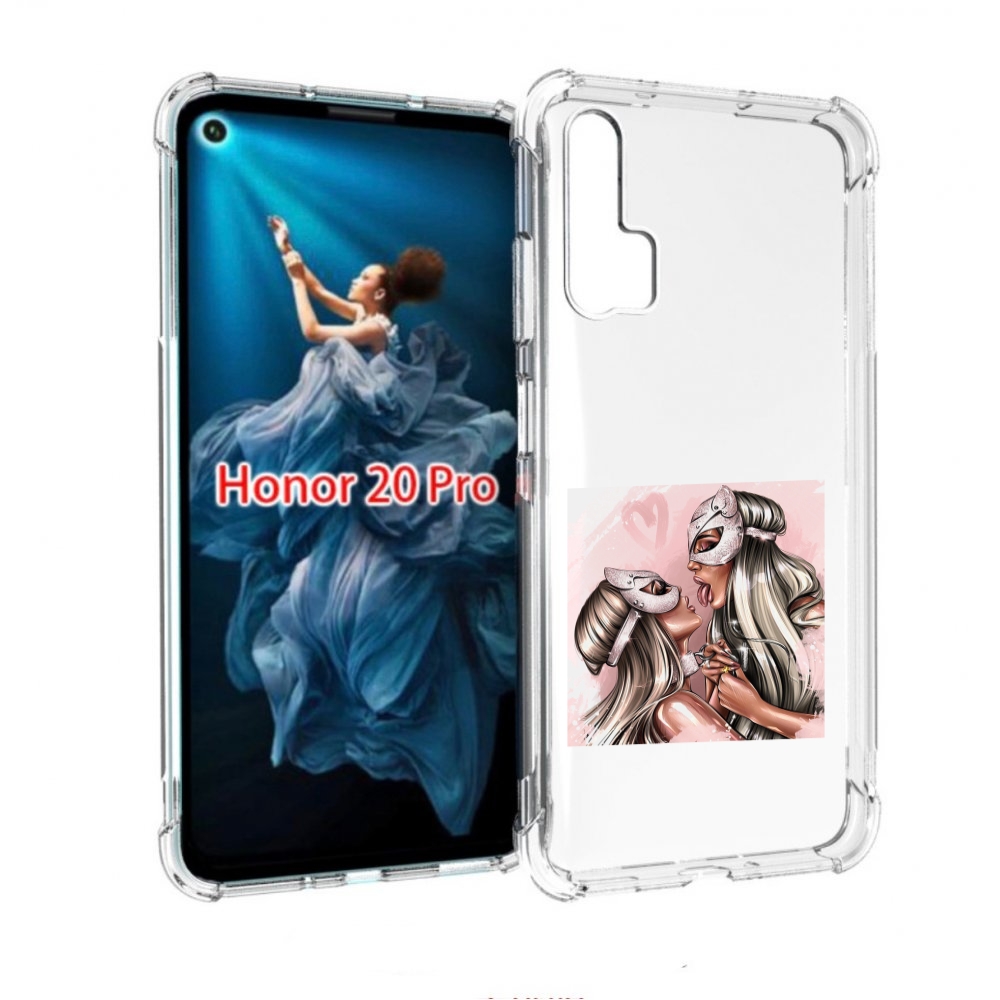 

Чехол бампер MyPads девушки-поцелуй женский для Honor 20 Pro про, Прозрачный, Tocco