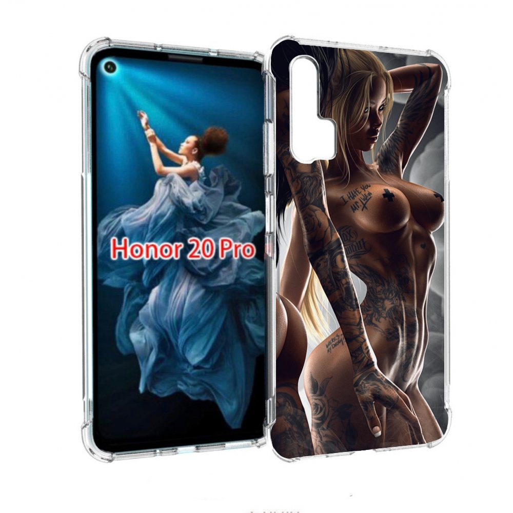 

Чехол бампер MyPads девушки-инь-и-янь-в-татуировках для Honor 20, Прозрачный, Tocco