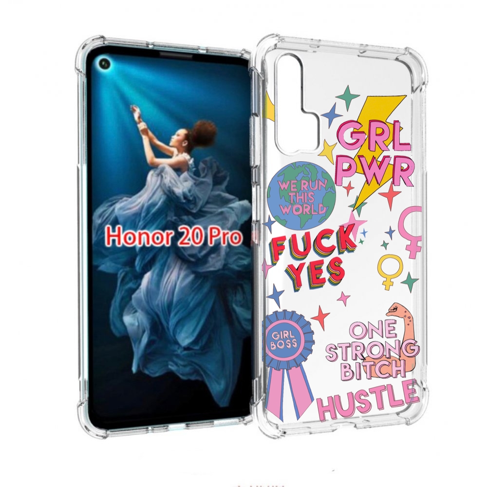

Чехол бампер MyPads девушки-боссы женский для Honor 20 Pro проти, Прозрачный, Tocco