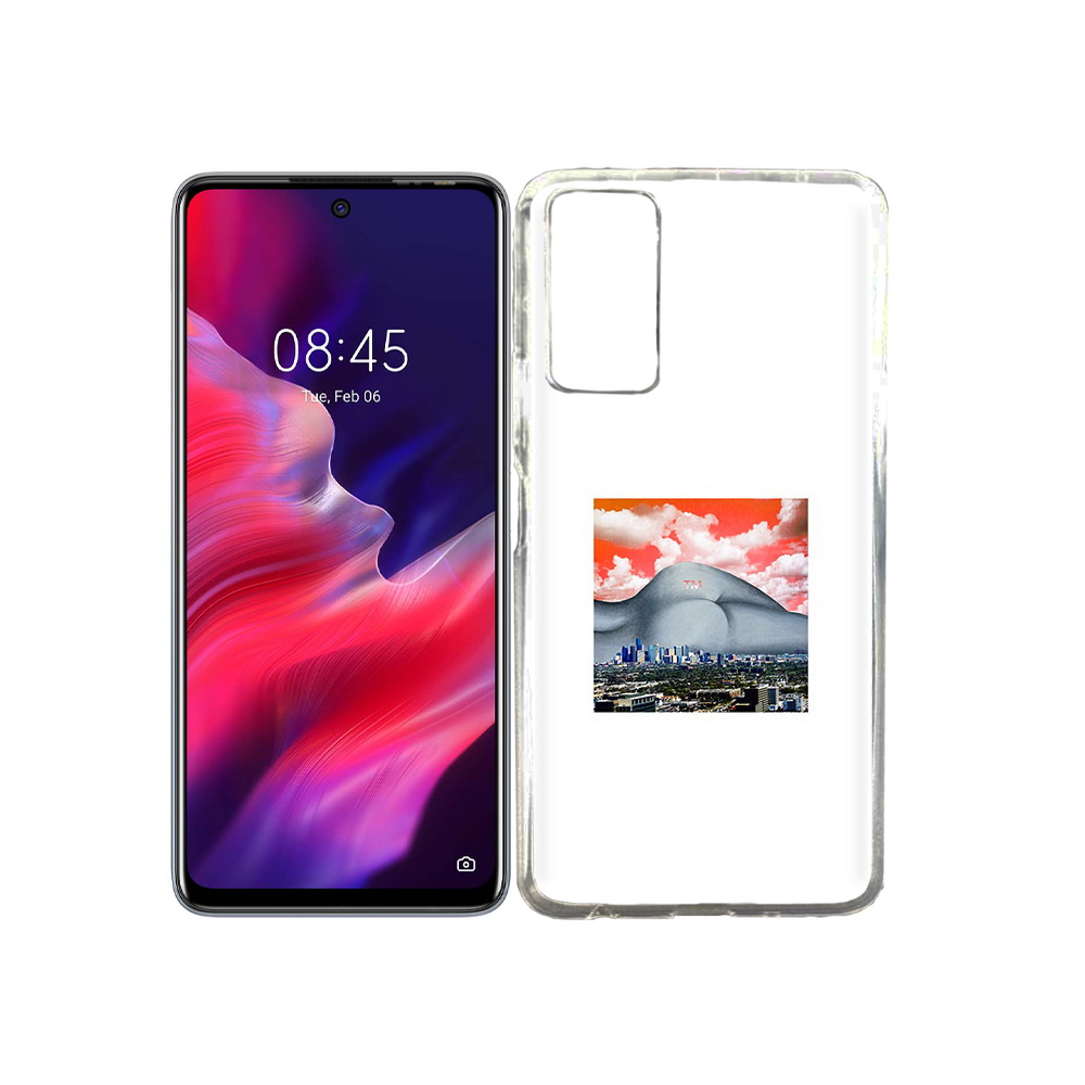 

Чехол MyPads Tocco для Tecno Pova 2 город с девушкой на фоне, Прозрачный, Tocco