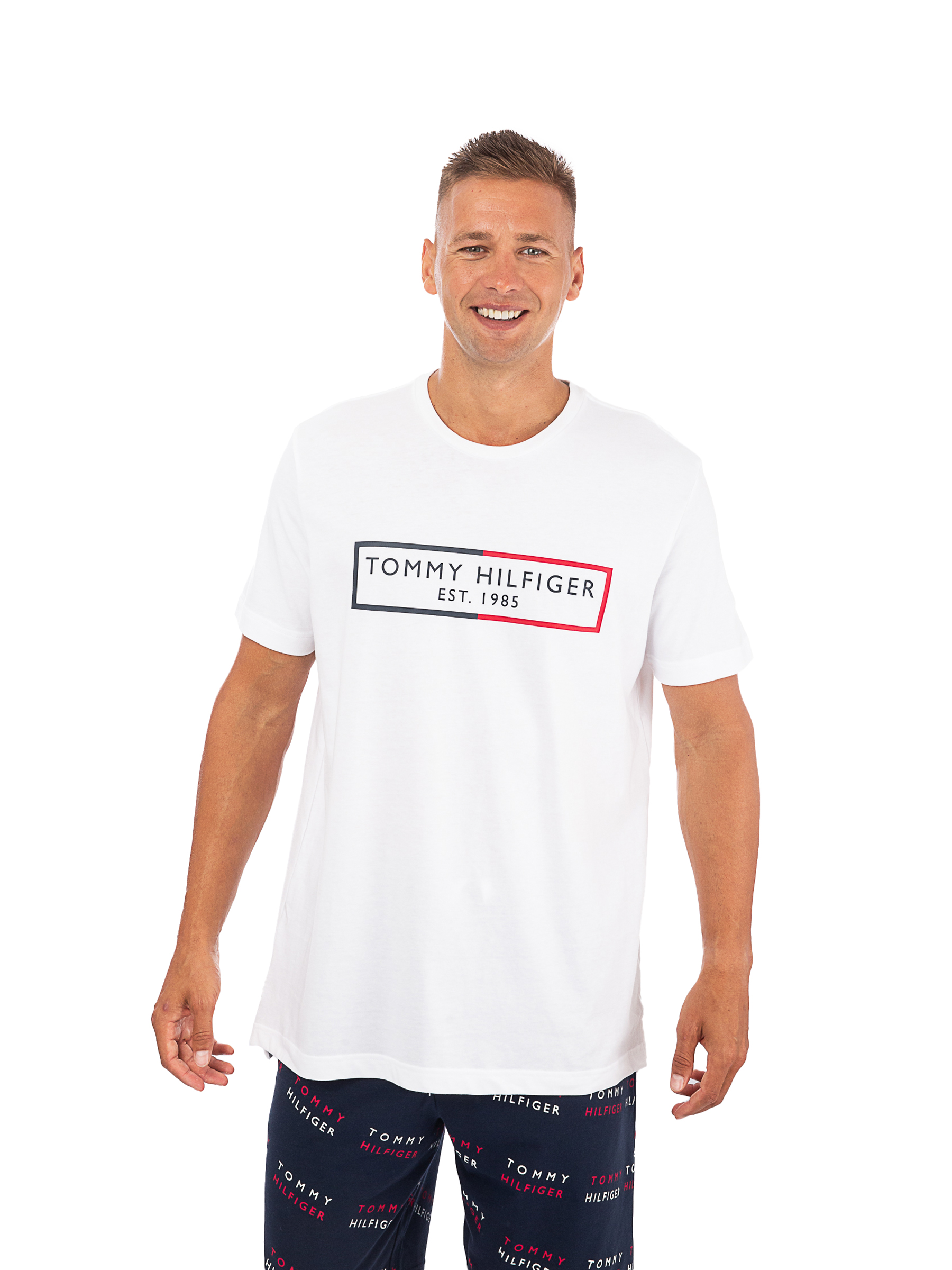 

Футболка мужская Tommy Hilfiger 09T4170 белая M, Белый, 09T4170
