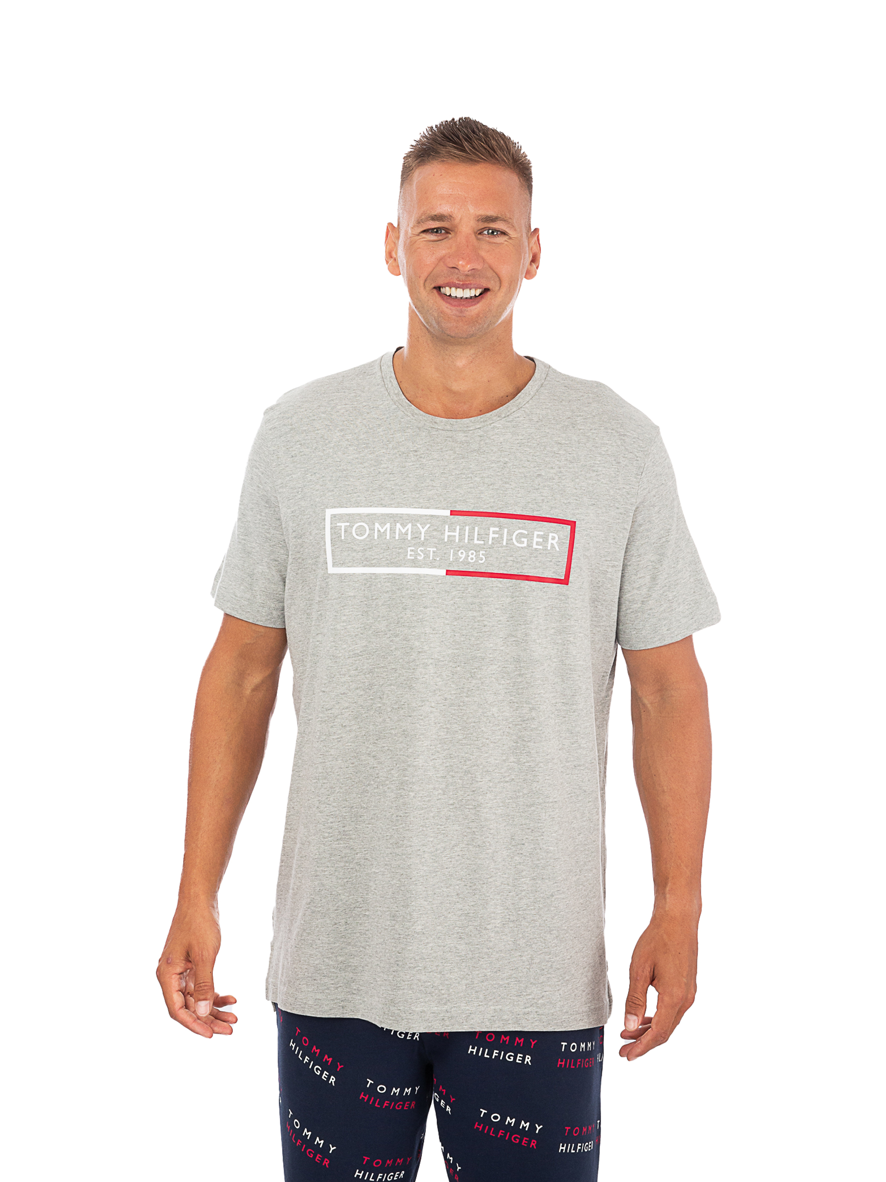 

Футболка мужская Tommy Hilfiger 09T4170 серая S, Серый, 09T4170