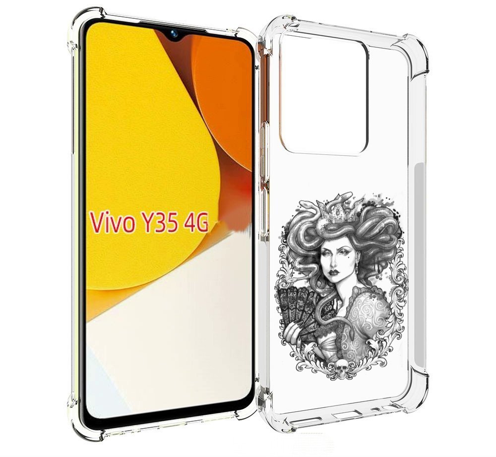 

Чехол MyPads медуза черно белый для Vivo Y35 4G 2022 / Vivo Y22, Прозрачный, Tocco