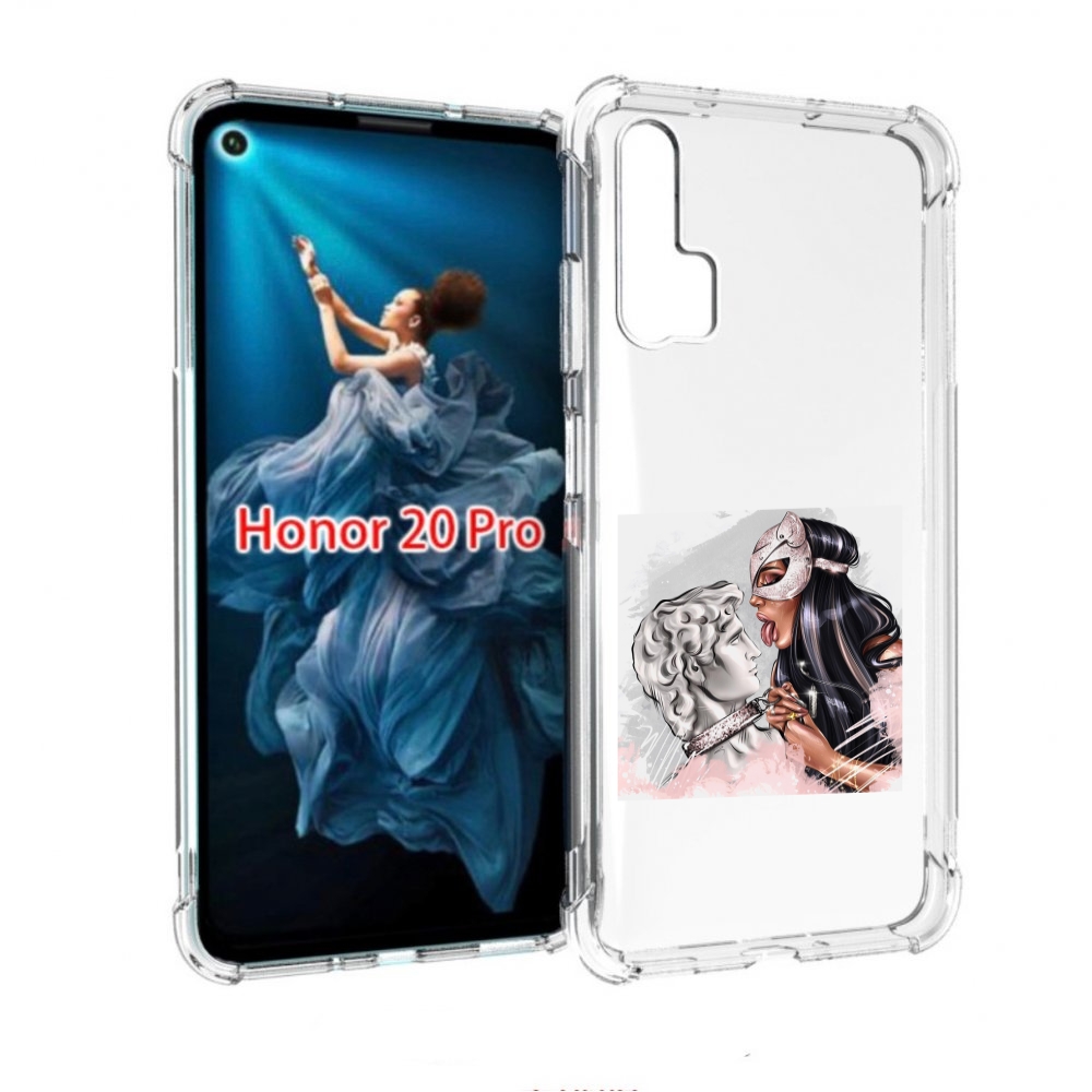 

Чехол бампер MyPads девушка-флирт женский для Honor 20 Pro проти, Прозрачный, Tocco
