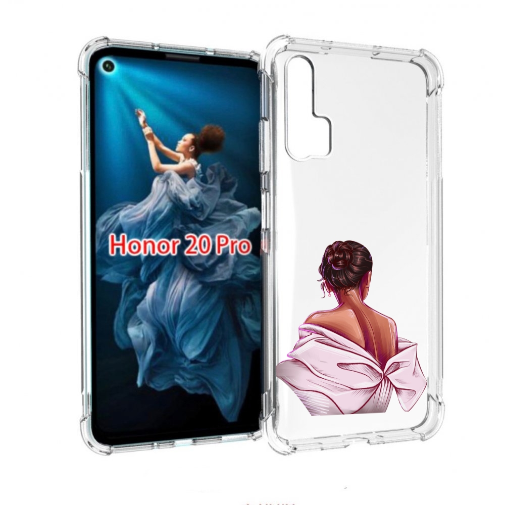 

Чехол бампер MyPads девушка-со-спины женский для Honor 20 Pro пр, Прозрачный, Tocco
