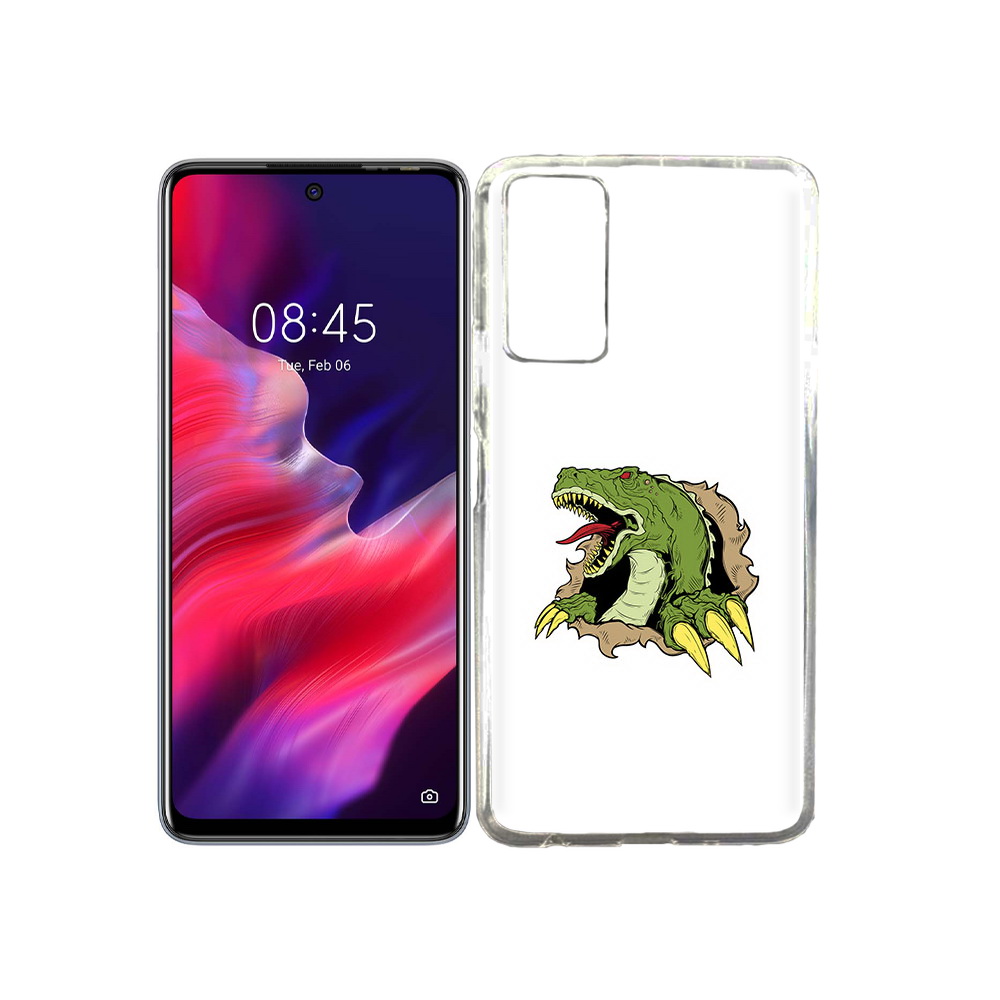 

Чехол MyPads Tocco для Tecno Pova 2 годзила, Прозрачный, Tocco