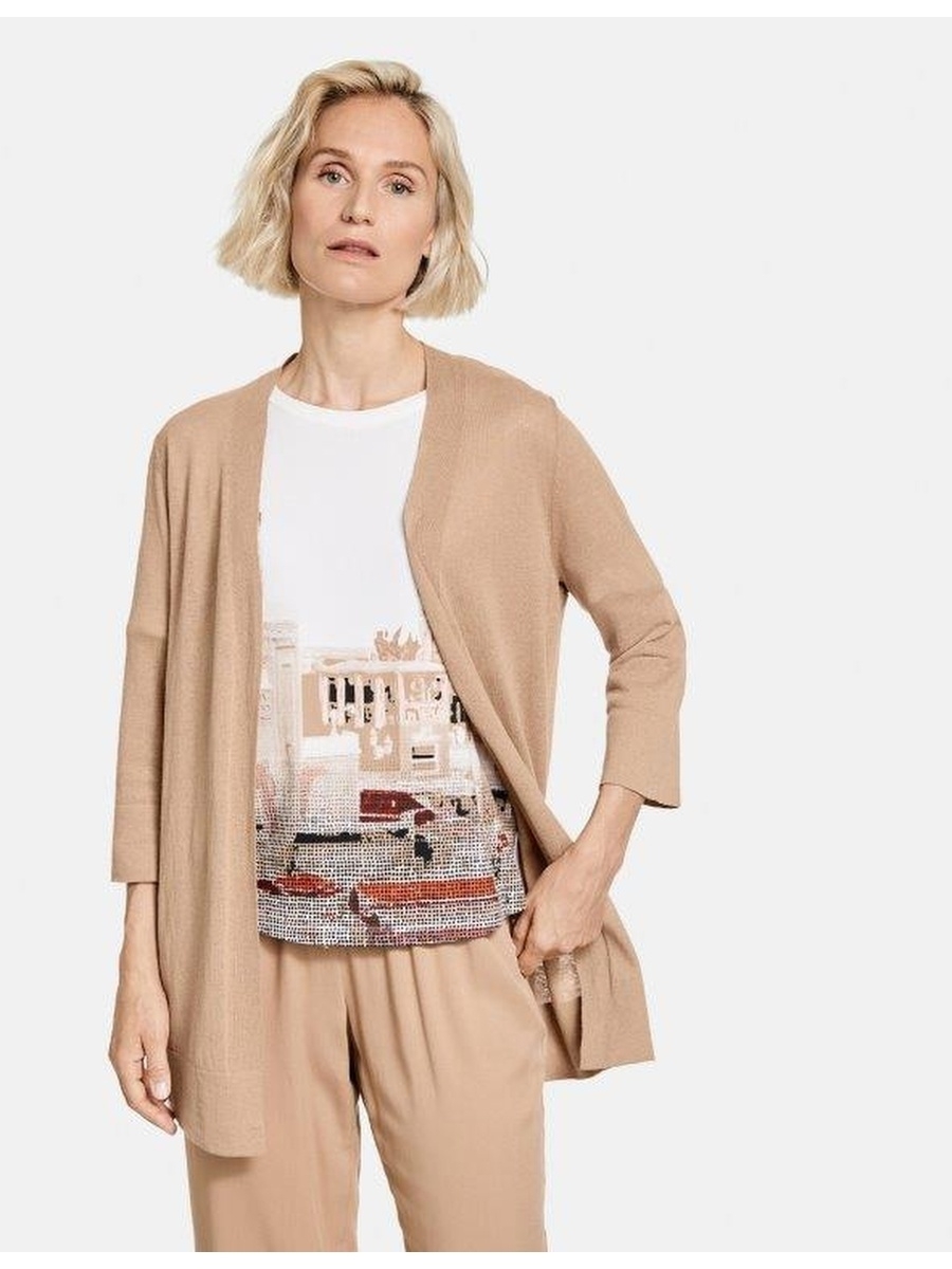 

Кардиган женский Gerry Weber 430216-44742-905110 бежевый 36, 430216-44742-905110
