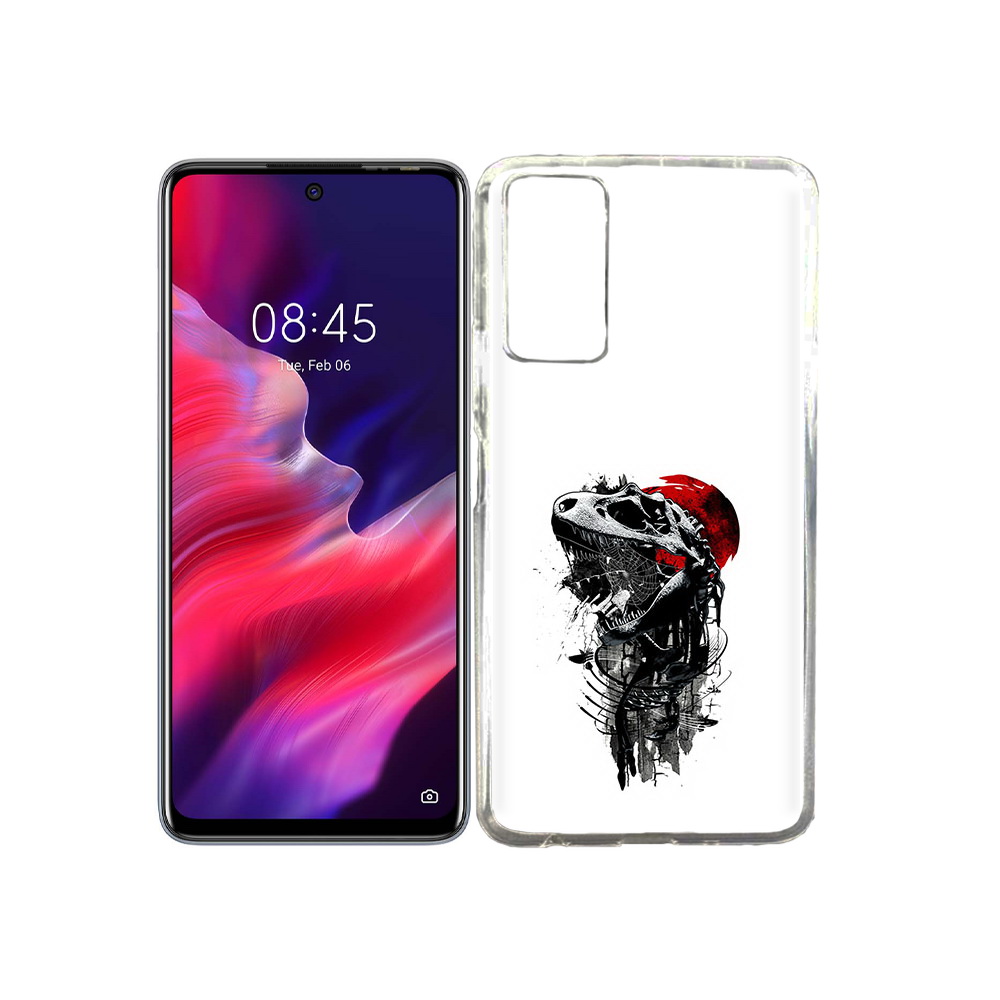 

Чехол MyPads Tocco для Tecno Pova 2 вымерший динозавр, Прозрачный, Tocco
