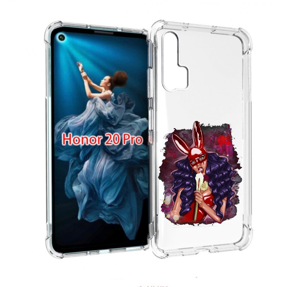 

Чехол бампер MyPads девушка-с-текучей-маской женский для Honor 2, Прозрачный, Tocco