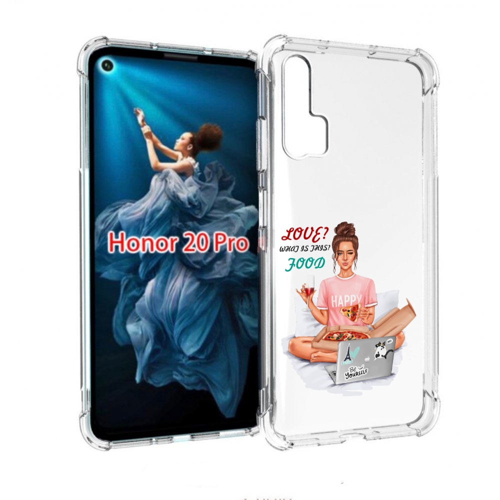 

Чехол бампер MyPads девушка-с-ноутбуком женский для Honor 20 Pro, Прозрачный, Tocco
