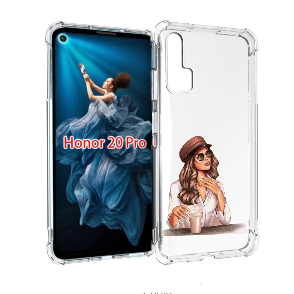 

Чехол бампер MyPads девушка-с-милкшейком женский для Honor 20 Pr, Прозрачный, Tocco