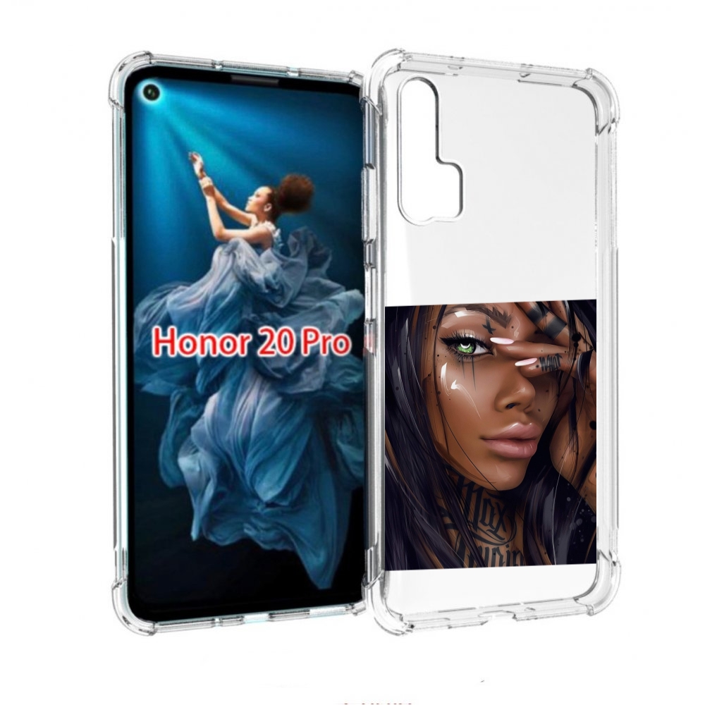

Чехол бампер MyPads девушка-с-зелеными-глазами-яркими для Honor, Прозрачный, Tocco