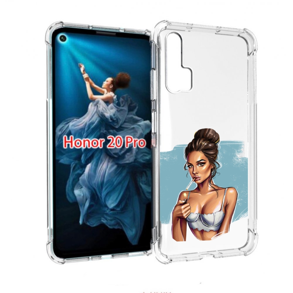 

Чехол бампер MyPads девушка-с-зажигалкой для Honor 20 Pro против, Прозрачный, Tocco
