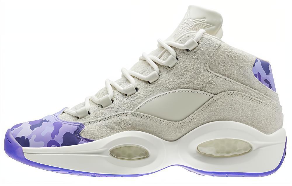 

Кроссовки унисекс Reebok Question Mid CamRon бежевые 42.5 EU, Бежевый, Question Mid CamRon