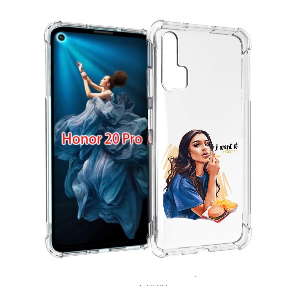 

Чехол бампер MyPads девушка-с-едой-и-сигаретой женский для Honor, Прозрачный, Tocco